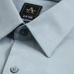 Arrow New York Grey Slim Fit Self Pattern Shirt image 5