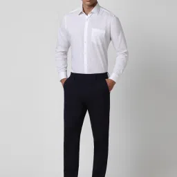 Van Heusen White Cotton Regular Fit Texture Shirts image 5