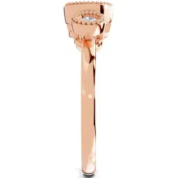 Sparkles 14k (585) Rose Gold Lab Grown Diamond 0.71 CT Sovereign Petal Promise Ring image 4