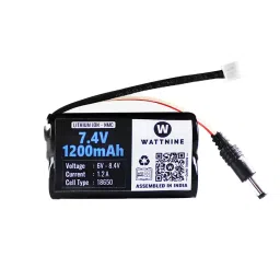 WATTNINE QC1116 1200 mAh  7.4 V Rechargeable Lithium Battery Black-picture-21