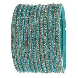 ZULKA Set Of 12 Zircon Gemstone Stone-Studded Bangles image 2