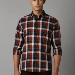 Louis Philippe Multicolored Cotton Slim Fit Checks Shirt-picture-17