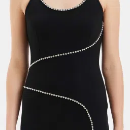 Kazo Black Embellished Bodycon Dress image 5