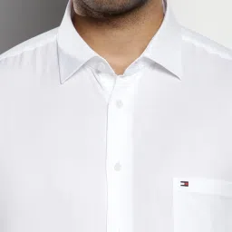 Tommy Hilfiger White Cotton Regular Fit Shirt image 5
