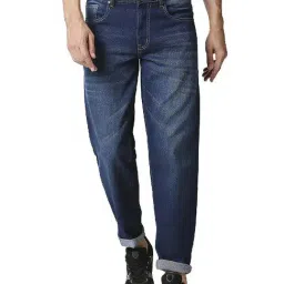 High Star Blue Lightly Washed Relaxed Fit Jeans-picture-30
