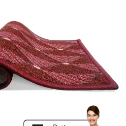 Bianca Maroon & Red Nylon Stripe Door Mat (Small) image 5