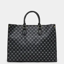 Styli Black Printed Tote Handbag image 2