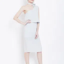 DODO & MOA Grey One-shoulder Dress image 4