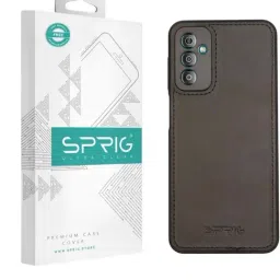 Sprig Matte Leather Back Cover for Samsung Galaxy F23 5G (Black)-picture-27