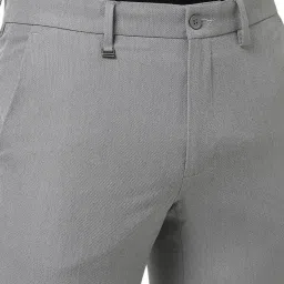Van Heusen Grey Blended Slim fit Solid Trousers image 5