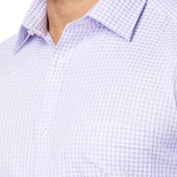 Raymond Violet Cotton Classic Fit Checks Shirts image 5