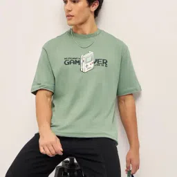 The Bear House Green Polyester Regular Fit Self Design Shirts-picture-10