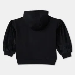 R&B Kids Black Embellished Regular Fit Hoodie image 2