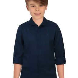 Allen Solly Junior Navy Logo Full Sleeves Shirt-picture-45