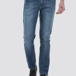 NUMERO UNO Dark Blue Faded Low Rise Skinny Fit Solid Stretchable Jeans-picture-38