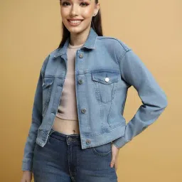 Forever 21 Blue Regular Fit Denim Jacket-picture-19