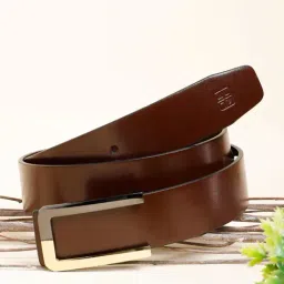 Carlton London Brown Leather Formal Belt for Men-picture-26