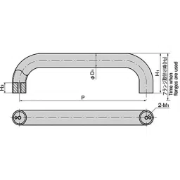TAKIGEN Pipe Handle Stainless Steel Mirror Surface Finish 800 g, A-1524-32-400A-image-9
