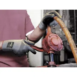 Showa Duracoil Grey HPPE Polyester Cut Resistant Work Gloves Size 9 Nitrile Foam Coating, SHO5764 image 3