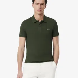Lacoste Green Slim Fit Polo T-Shirt-image-12