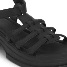 Truffle Collection Women's Black Ankle Strap Sandals image 5