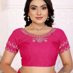 Mitera Bandhani Printed Zari Pure Chiffon Saree image 3