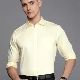 Allen Solly Yellow Cotton Slim Fit Shirt-picture-19