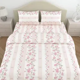 Haus & Kinder Emrald Pink Polyester Floral 110 GSM Bedding- Set of 4-image-72