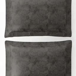 Sansaar Black Cotton 210 TC Double Bedsheet with 2 Pillow Covers image 4