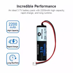 WATTNINE QC1297 2200 mAh 3 - 4.2 V Lithium Battery Black image 3