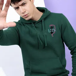 SLOWLORIS Men Printed Hooded Sweatshirt image 3