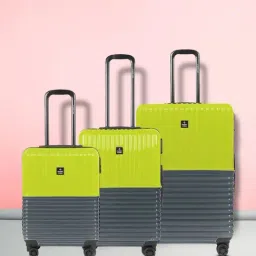 Nasher Miles Istanbul Hard-Sided Polycarbonate Setof3 Lime Green and Olive Trolley Bags(55,65&75cm)-image-70
