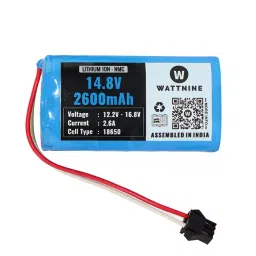 WATTNINE QC1250 2600 mAh 14.8 V Lithium Ion Battery Black image 3