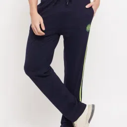 Duke Navy Regular Fit Striped Trackpants-image-4