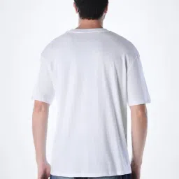 Jack & Jones Bright White Cotton Regular Fit Logo Printed T-Shirt image 2
