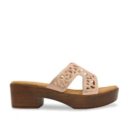 Rocia by Regal Women's Rose Gold Casual Sandals image 2