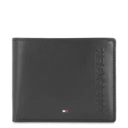 Tommy Hilfiger Miskolc Black Leather Textured Bi-Fold Wallet-image-43