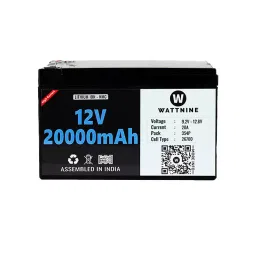 WATTNINE QC1460 20000 mAh 12 V Rechargeable Lithium Ion (NMC) Battery With Box Black-picture-40