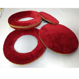 sm'sai musicals SAI MUSICAL Cotton and Velvet Tabla Ring Pad Gadda Set (Multicolor) image 1