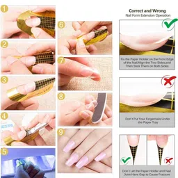Bolt bee Builder Gel Nail Kit, Nail Extension Kit For Beginners, Builder Gel 15 ml, 50 Nail Form Stickers, Nail File & Buffer, Nail Extension Brush & cuticle puser (classic nude) image 2