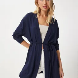 Happiness istanbul Women V-Neck Cardigan Sweaters-picture-11
