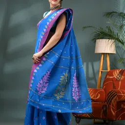 DESH BIDESH Woven Design Pure Cotton Taant Saree image 5