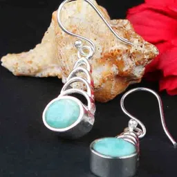 Zhupuk Silver-Plated Brass Crystals Drop Earrings-picture-27