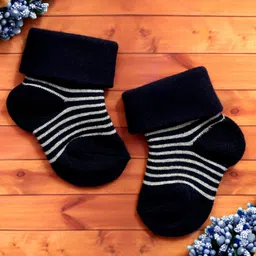 NEXT2SKIN Pack Of 3 Striped Soft Cotton Socks - Black Light Grey & Green image 2