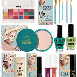 FOPE Set Of 14 Foundation Compact Mascara Lipstick Nail Polish & Brush Set-picture-31
