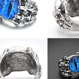 Teeragaj Set Of 2 Owl Shaped & Eye Shaped Adjustable Finger Ring image 5