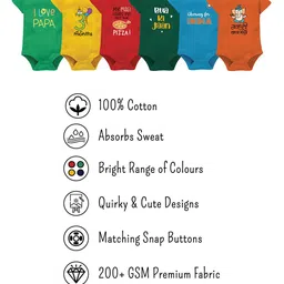 Zeezeezoo Infants Printed Pure Cotton Bodysuit image 2