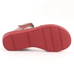 Pine Kids Sandals with Velcro Closure  -Red image 5