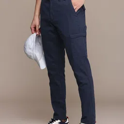 The Roadster Life Co. Men Pure Cotton Slim Tapered Fit Chinos Trousers-image-19