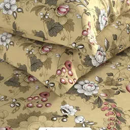 KOPA Envogue Multicolor Microfibre Floral 152 TC Double Flat Bedsheet with 2 Pillow Covers image 4